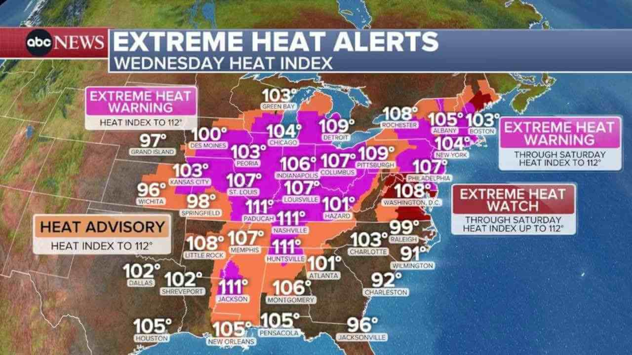 Major heat wave hits US ahead of holiday weekend